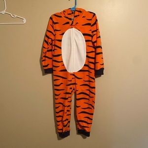 Tiger onesie pajamas.